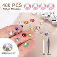 thumbnail image 2 of Uxcell 400 Pcs Flatback Crystal Rhinestones, Resin Crystal Gems with Tweezer Dotting Pen Non Hotfix for Bedazzling Tumblers Mugs Bottles Nail DIY Crafts(SS30 6mm, AB White), 2 of 6
