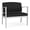 Castillo Black, variant on Amherst Steel Reception Waiting Bariatric Chair / Silver Steel / Light Gray