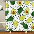 thumbnail image 3 of Avocado Shower Curtain Avocado Fabric Bathroom Shower Curtains Cute Avocado Bathroom Curtains Fruit Curtains Green Waterproof, 3 of 7