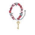 thumbnail image 2 of Goldtone Open Paw Key Red Christmas Bead Bracelet, 2 of 4