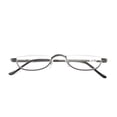 thumbnail image 2 of Men Vintage Reading Glasses Women Spring Hinge Presbyopic glasses Half Moon Readers, 2 of 3