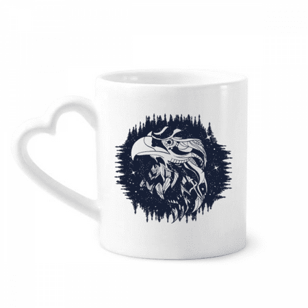 

Eagle Forest Stars Art Pattern Mug Coffee Cerac Drinkware Glass Heart Cup