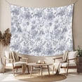 thumbnail image 2 of Watercolor Grey Floral Tapestry for Bedroom Wall Hanging Tapestry, Gray Ombre Botanical Summer Ceiling Backdrop Tapestries Poster Blanket Wall Decor for Teens Room Living Room Dorm 59" x 79", 2 of 8