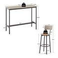 thumbnail image 5 of uhomepro 3 Pieces Bar Table Set, Modern Bar Table Set with 2 Stools, Home Kitchen Breakfast Table and Chairs Set Ideal for Pub, Living Room, Breakfast Nook, Easy to Assemble, Gray, 5 of 12