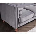 thumbnail image 3 of Kittleson 60'' Velvet Tuxedo Arm Loveseat, 3 of 7