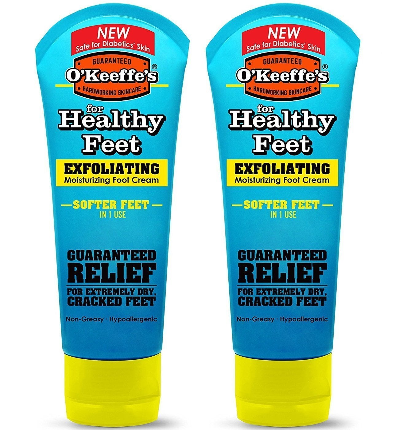 O'Keeffe's Healthy Feet, Exfoliating Foot Cream, 3 oz. Tube - 2 Pack