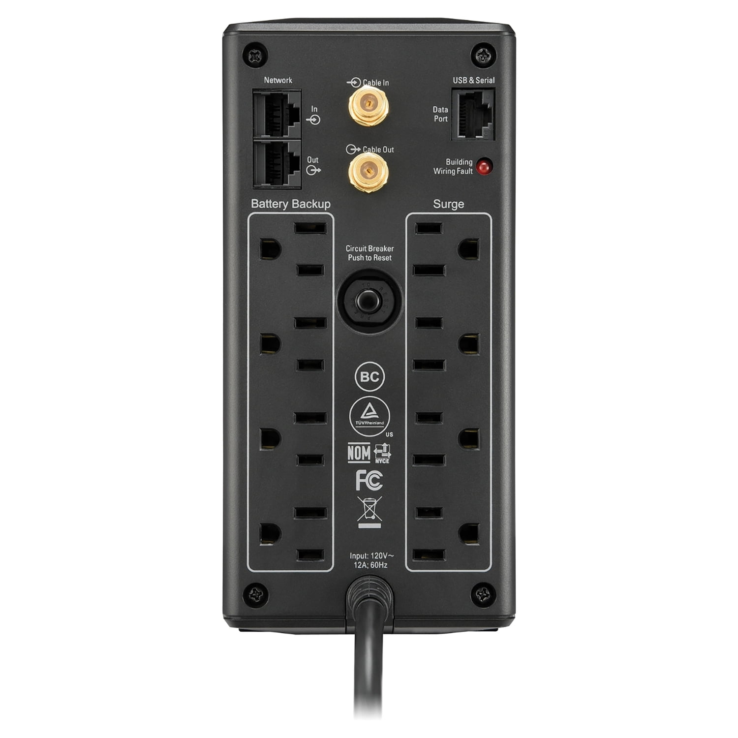APC 1000VA UPS Battery Backup & Surge Protector with AVR LCD UPS Back UPS Pro Series, BX1000M