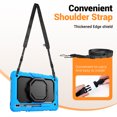 thumbnail image 5 of for Samsung Galaxy Tab S8 Plus/S7 FE/S7+ Plus Case 12.4 inch, 360 Rotating Shockproof Cover with Stand, Handle, Shoulder Strap, Sky Blue, 5 of 7