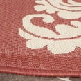 thumbnail image 3 of Safavieh Courtyard Jenny Medallion Indoor/Outdoor Area Rug, Red/Natural, 6'7" x 6'7" Round, 3 of 8