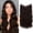 Dark Brown, variant on Invisible Wire Hair Extension for Women, Long Beach Wave Synthetic Hairpiece with Adjustable Transparent Headband(Slim Brown,One Size)
