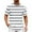 Grey, variant on Mens Short Sleeve Crew Neck Tee Shirt Classic Striped Breathable Casual All Season Simple Style T-Shirts