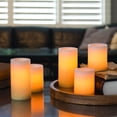 thumbnail image 2 of Candle Impressions Ombre Design Pillar Real Wax Flameless Candles w/Auto Timer Feature - Set of 5 - Tuscan Sunrise, 2 of 5