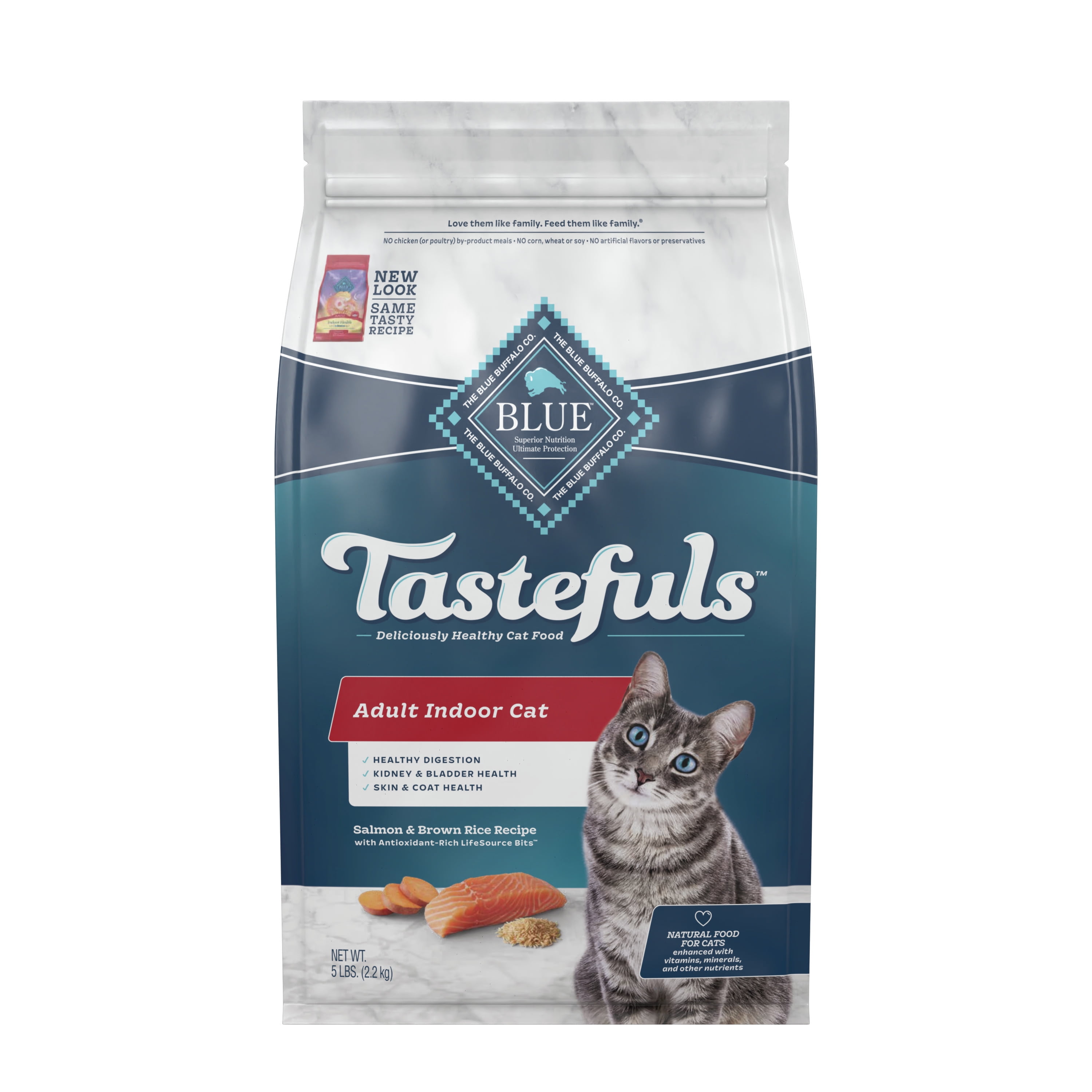Blue Buffalo Tastefuls Indoor Natural Adult Dry Cat Food, Salmon 5lb bag