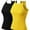 2PACK - Black/Bright Yellow, variant on Made by Olivia Women's 2-Pack Halter Neck Ribbed Tank Top
