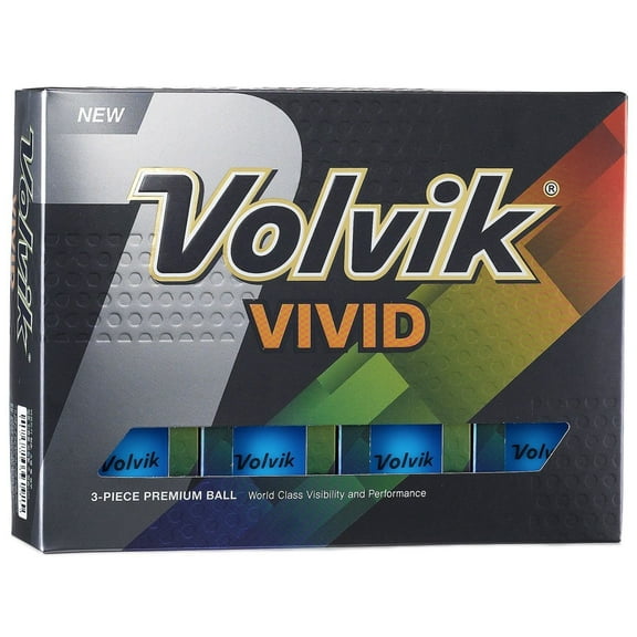 Volvik Vivid Golf Balls, Blue, 12 Pack