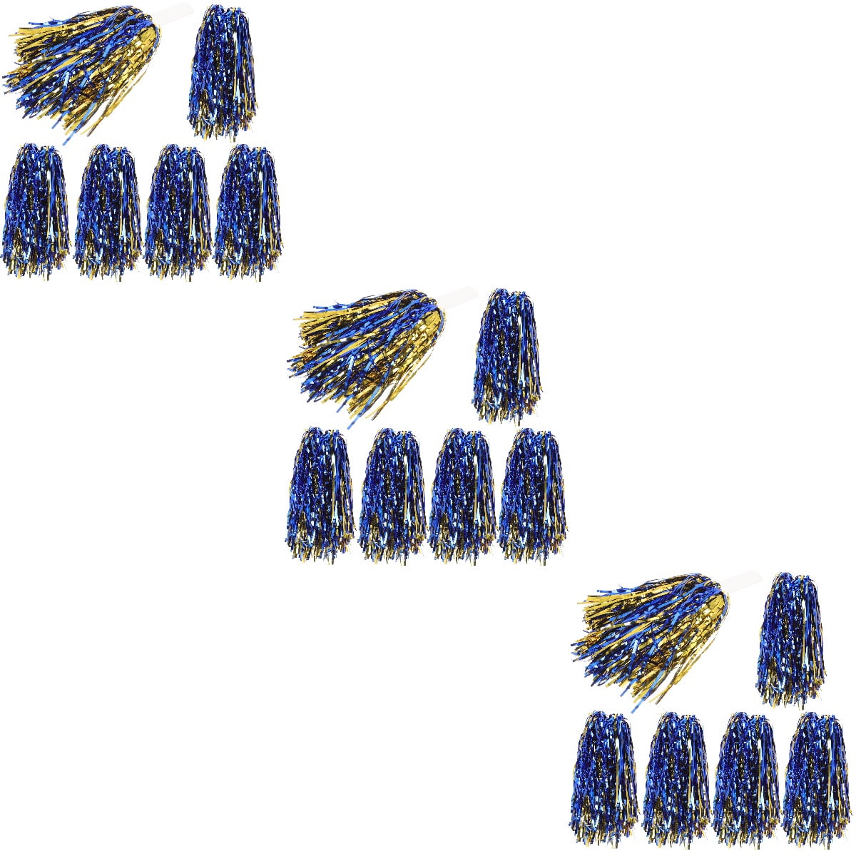 WORGEOUS 18 Pcs Cheerleading Pom Poms Metallic Cheerleader Pompoms Cheerleading Handheld Props