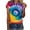 zh-Multicolor, variant on Hvyesh Tie Dye T Shirts for Women Teens Teen Girls Rainbow Tshirts Funny Short Sleeve Summer Tops Round Neck Tees