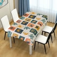 thumbnail image 4 of Yayeee Tablecloths 60" x 108" Rectangle Wrinkle Resistant Party Table Cover, Beige Playful Stamp, 4 of 8