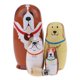 thumbnail image 2 of 5 Piezas de Preciosa Muñeca de Anidación Rusa Matryoshka Muñeca Apilable CUTICAT Muñecas rusas, 2 of 8