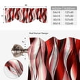 thumbnail image 5 of Red Striped Ombre Tie Up Valance Curtains for Windows, Kitchen Curtains Window Shades, Modern Red Moire Geometric Light Filtering Roman Curtain Valances for Bedroom/Bathroom/Cafe 42"x12", 5 of 9