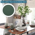 thumbnail image 5 of 4Pcs Faux Leather Placemats for Dinner Table, Round Mats Placemats Heat Resistant(Green), 5 of 5