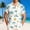 Yellow, variant on Fnnxeal Mens Tropical Hawaiian Shirt Short Sleeve Button Down, Palm Tree & Sun Print Summer Beach Shirt, Yellow,Size 3XL