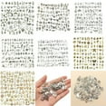 thumbnail image 2 of U8MO Mix 100pcs Antique Silver Charms Pendants for Jewelry Making Earrings Bracelet-3# Mix 100pcs, 2 of 6