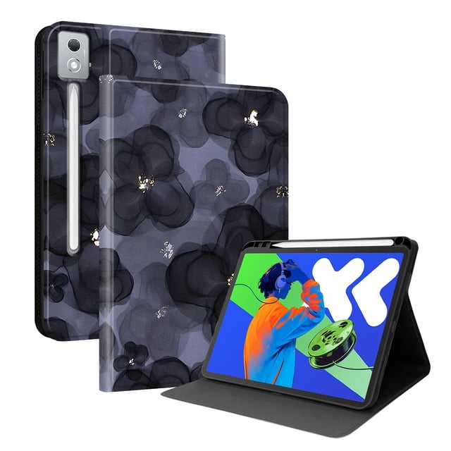 Tablet Case for Lenovo P12 Pro 12.7 2025, Full-Body Protective Cover with Right Side Pen Slot & Adjustable Stand