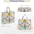 thumbnail image 6 of FORMRS Womens Corduroy Tote Bag Crossbody Shoulder Handbag with Pocket, Abstract Floral, 6 of 7