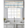 thumbnail image 4 of Watercolor Blue White Valances for Windows, Rod Pocket Kitchen Valance Curtains - Soft & Washable Small Window Treatment for Living Room,&nbsp;Bathroom, Wood Grain , 42x12 Inch, 1 Panel, 4 of 9