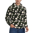 thumbnail image 2 of Naloa Daisy Men's Casual Hooded Collar Drawstring Hoodies Pullover Sweatshirts Casual Long Sleeve Shirts-4X-Large, 2 of 7