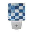 thumbnail image 6 of Yayeee LED Night Light for The Home Plug in With Light Sensors 2 Pack, Blue and Gray Plaid Pattern, 6 of 6