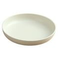 thumbnail image 1 of Clearance Lightning Beige 1.5x7.9IN Dinner Plate Solid Color Smooth Surface Easy Cleaning Microwave Safe Food Grade Tableware Round Shape Food Plate Home -Slip Base, 1 of 5