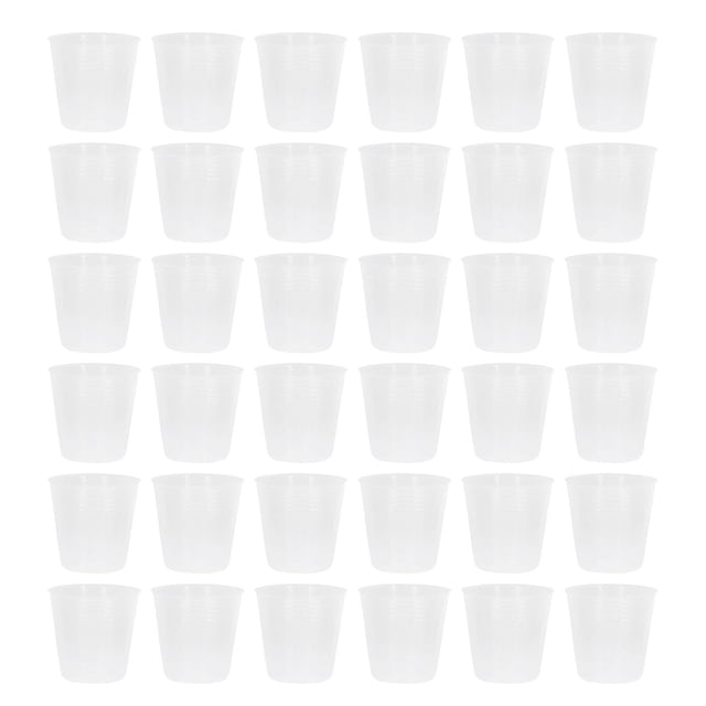 Macetas transparentes para plantas, cuencos para plantar, vasos para viveros, contenedores para frutas de plástico, 36 unidades