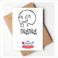 thumbnail image 1 of Strange Sle Black Cute Chat Face Happy Birthday Greeting Cards Envelopes Blank, 1 of 3