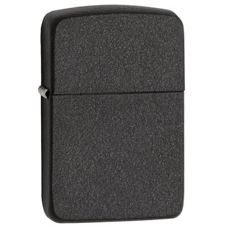 Zippo Pewter Emblem Black Crackle - Small Handheld Zippo Windproof Zippos Lighter For Cigarette Black Crackle