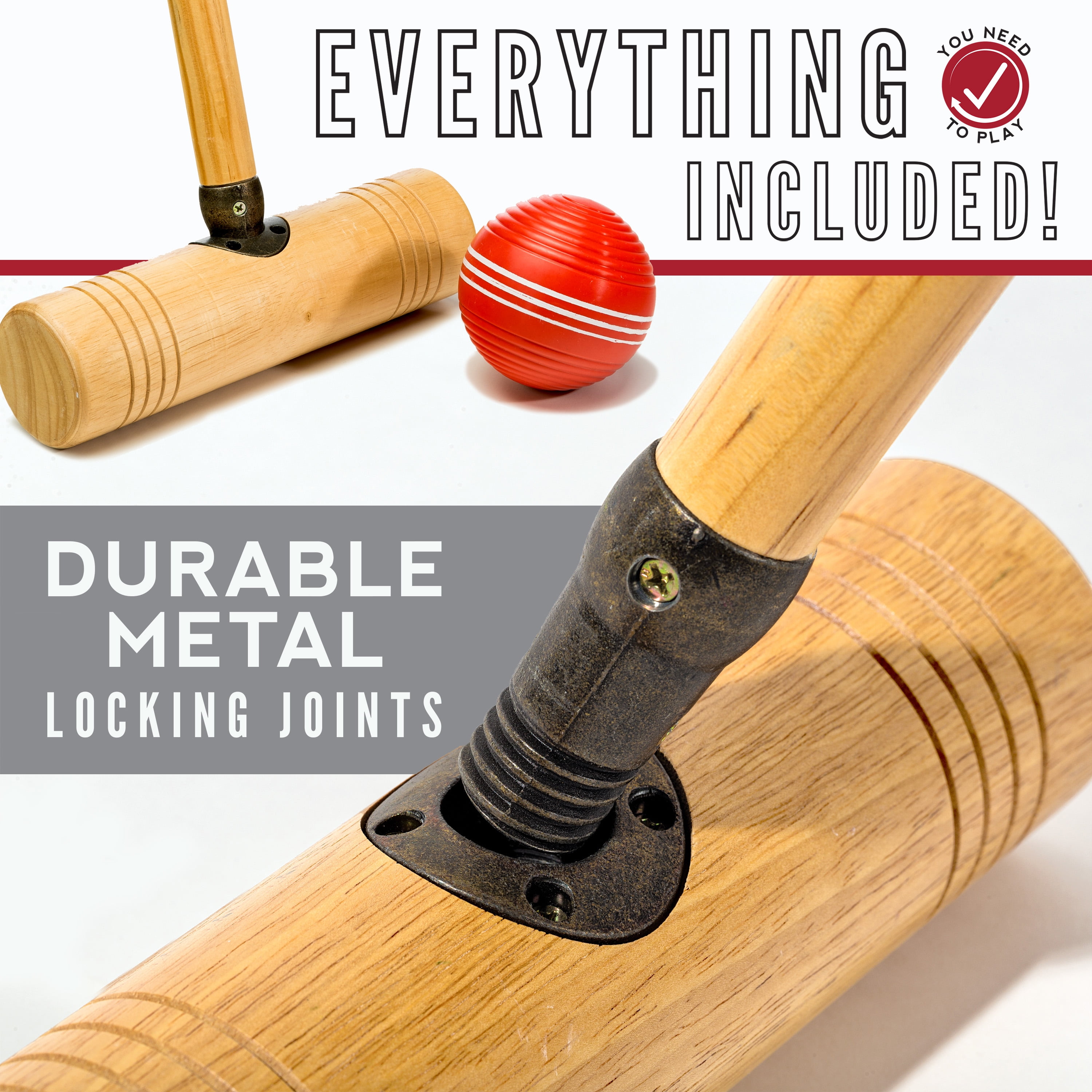 Franklin Sports Croquet Set - Professional Set - 6 Players