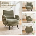thumbnail image 6 of Jopath Modern Arm Chair Boucle Fabric Upholstered Comfy Reading Accent Chair with Side Storage Pocket & Solid Wood Frame for Living Room,Bedroom,Olive Green, 6 of 8