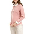 thumbnail image 4 of INSPIRE CHIC Women's Color Block Button Down Long Sleeve Work Shirt XS Pink, 4 of 7