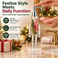 thumbnail image 5 of Carsablanco Nutcracker Soap Dispenser, Clear Acrylic Christmas Decorative Pump Bottle for Bathroom and Kitchen, 100ml Refillable with Candy Cane and Snowflake Accessories, 5 of 7