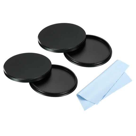 46mm Lens Filter Stack Cap, 2pcs Aluminum Lens Cap Alloy Filter Stacks Protective Case with Cleaning Cloth