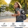 thumbnail image 7 of SCRAWLGOD Soccer Crack Pattern Gray Classic Casual Backpack, Lightweight Laptop Daypack for Work Travel School Commute, Spacious Practical Modern Unisex Design, 7 of 7