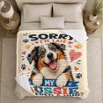 thumbnail image 5 of Dog Portrait Colorful Pet Artwork Playful Graphic Style Dog Lovers Colorful Pet Portrait Warm Flannel Blanket, Pet Adoption Gift for Living Room and Bedroom Home Decor, 5 of 9
