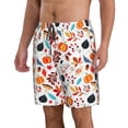 thumbnail image 2 of Kdxio Autumn Pumpkins Fall Leaves Pattern Mens Casual Shorts - Drawstring Summer Beach Sports Shorts for Men, 2 of 9