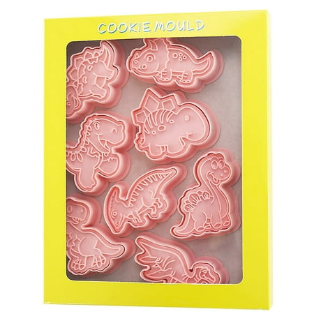 

Jmntiy 8-piece Set Of Dinosaur Cartoon Cookie Mold DIY Household 3D Three-dimensional Pressing Flip Icing Cookie Baking Tool Clearance