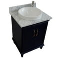 thumbnail image 6 of 25 in. Single Wooden Vanity  Blue with White Carrara Round Sink, 6 of 13