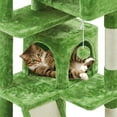 thumbnail image 5 of ZYPPP Cat Tree, 57in Cat Tree Tower for Indoor Cats with Basket Top Perches Sisal Scratching Board and Dalling Ball, Cat Activity Center for Kittens Green, 5 of 10
