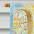 thumbnail image 3 of Easter Cross and Bible in Stain Glass Window Flag Canvas House Size, 3 of 4