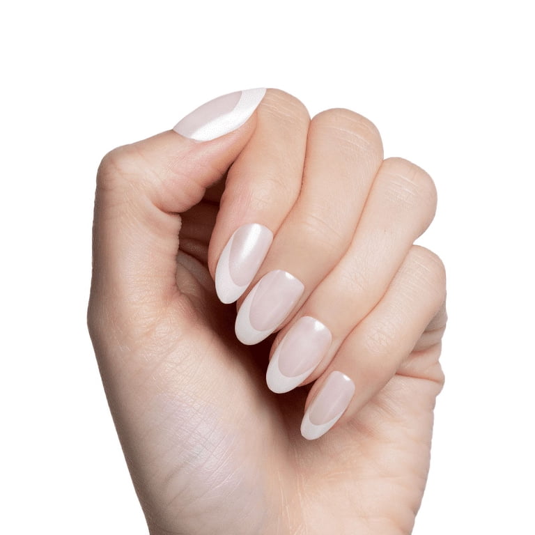 Olive & June, Instant Mani Press-on Nails, Chrome French, 42