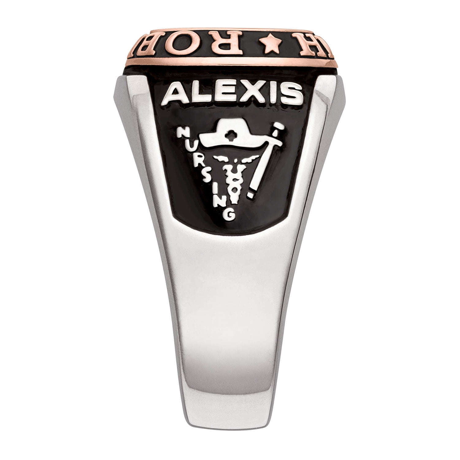 Order Now for 2025 Graduation, Freestyle Women's Double Row Class Ring, Personalized, High School or College Graduation